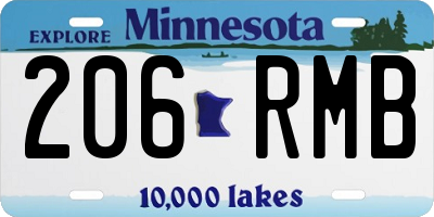 MN license plate 206RMB