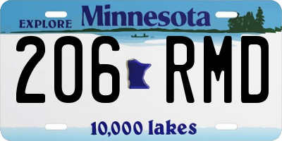 MN license plate 206RMD