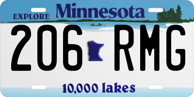 MN license plate 206RMG