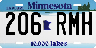 MN license plate 206RMH