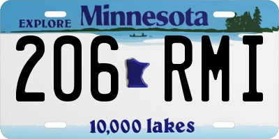 MN license plate 206RMI
