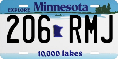 MN license plate 206RMJ