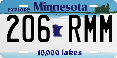 MN license plate 206RMM
