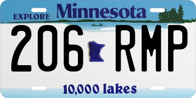 MN license plate 206RMP