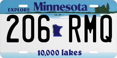 MN license plate 206RMQ