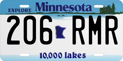 MN license plate 206RMR