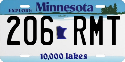 MN license plate 206RMT