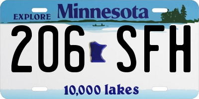 MN license plate 206SFH