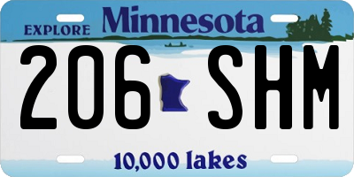 MN license plate 206SHM
