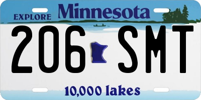 MN license plate 206SMT