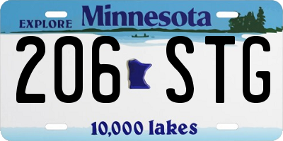 MN license plate 206STG