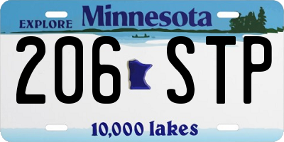 MN license plate 206STP