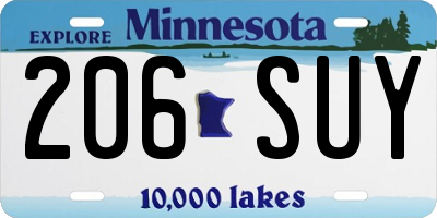 MN license plate 206SUY