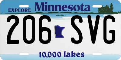 MN license plate 206SVG