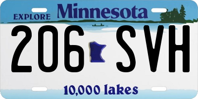MN license plate 206SVH