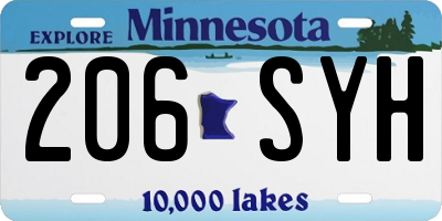 MN license plate 206SYH