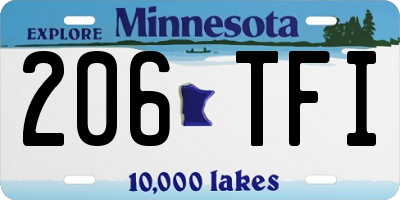 MN license plate 206TFI