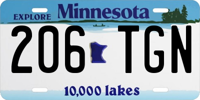 MN license plate 206TGN