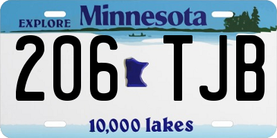 MN license plate 206TJB