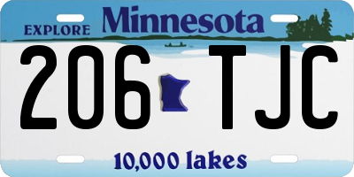 MN license plate 206TJC