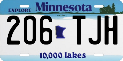 MN license plate 206TJH