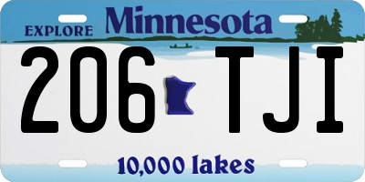 MN license plate 206TJI
