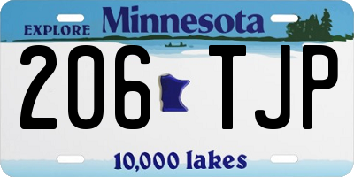 MN license plate 206TJP