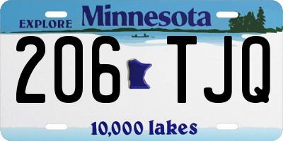 MN license plate 206TJQ