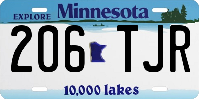 MN license plate 206TJR