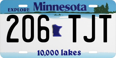 MN license plate 206TJT