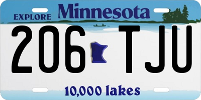 MN license plate 206TJU