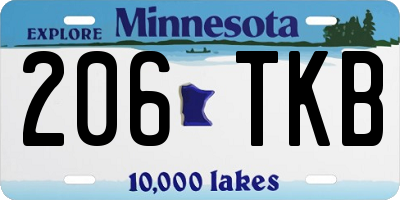 MN license plate 206TKB