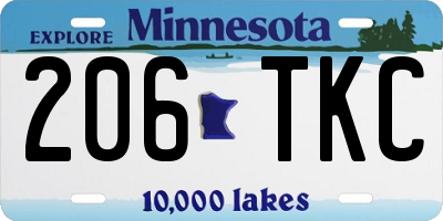 MN license plate 206TKC