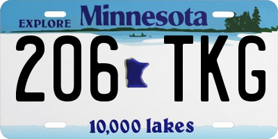 MN license plate 206TKG