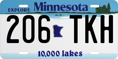 MN license plate 206TKH