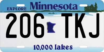 MN license plate 206TKJ