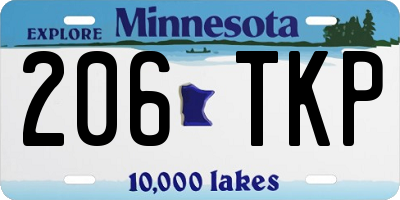 MN license plate 206TKP