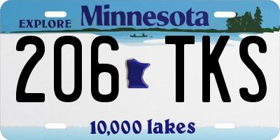 MN license plate 206TKS