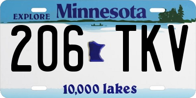 MN license plate 206TKV