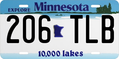 MN license plate 206TLB