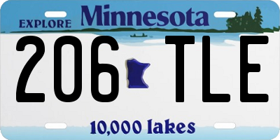 MN license plate 206TLE