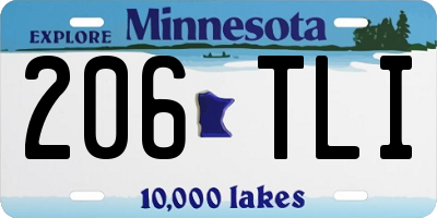 MN license plate 206TLI