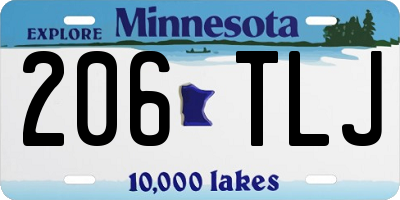 MN license plate 206TLJ