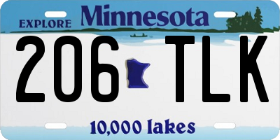 MN license plate 206TLK