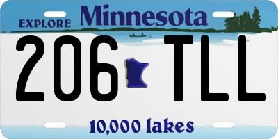 MN license plate 206TLL