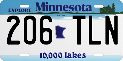 MN license plate 206TLN