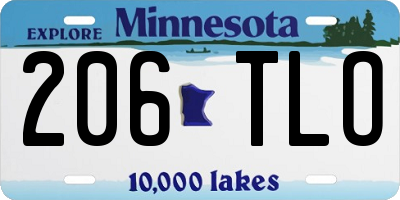 MN license plate 206TLO
