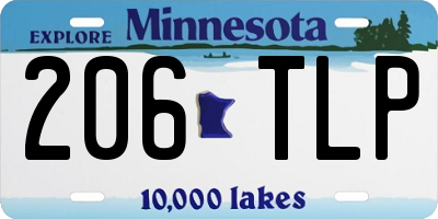MN license plate 206TLP