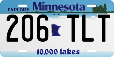 MN license plate 206TLT