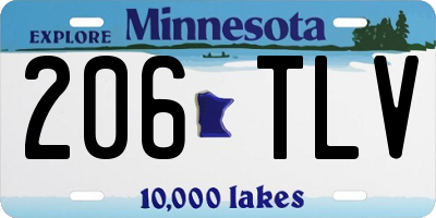 MN license plate 206TLV